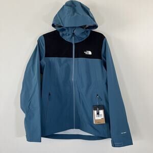 NEW‎ North Face Women's M Waterproof Hooded Jacket Mallard Blue Black LAST ONE!